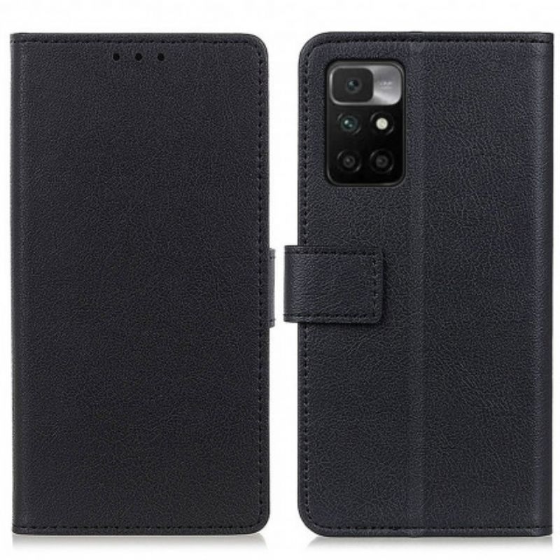 Kožené Puzdro Xiaomi Redmi 10 Klasická Umelá Koža