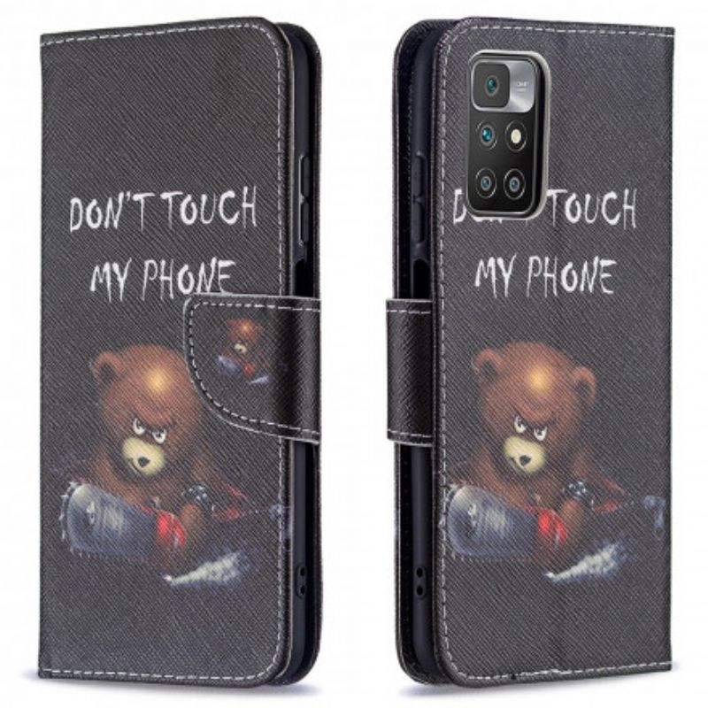 Peňaženkový Kryt Xiaomi Redmi 10 Nebezpečný Medveď