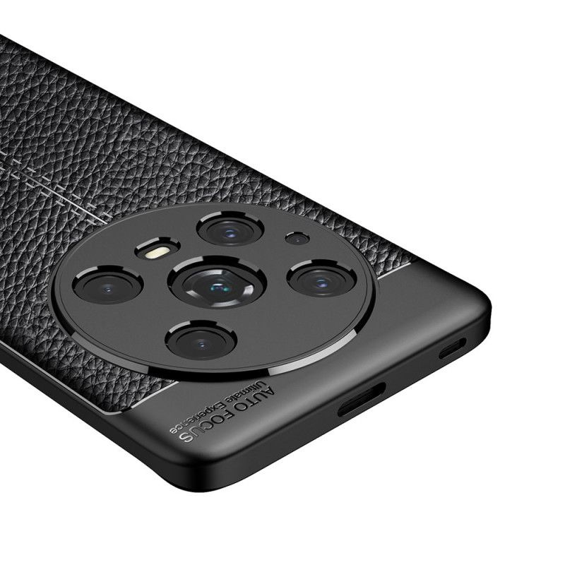 Kryt Honor Magic 4 Pro Efekt Dvojitej Kože Litchi