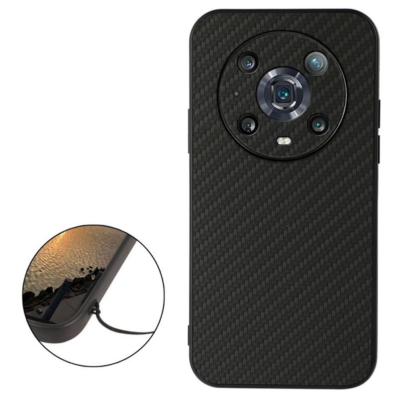 Kryt Honor Magic 4 Pro Textúra Uhlíkových Vlákien