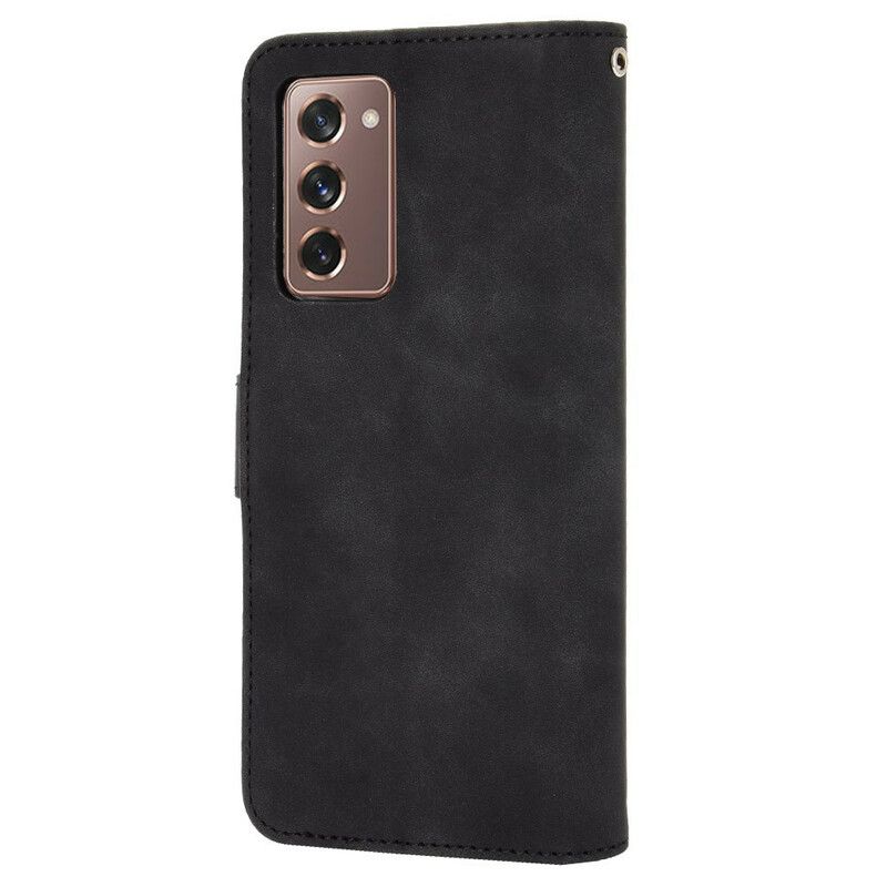 Kožené Puzdro Samsung Galaxy Z Fold 2 Dotyk Pokožky