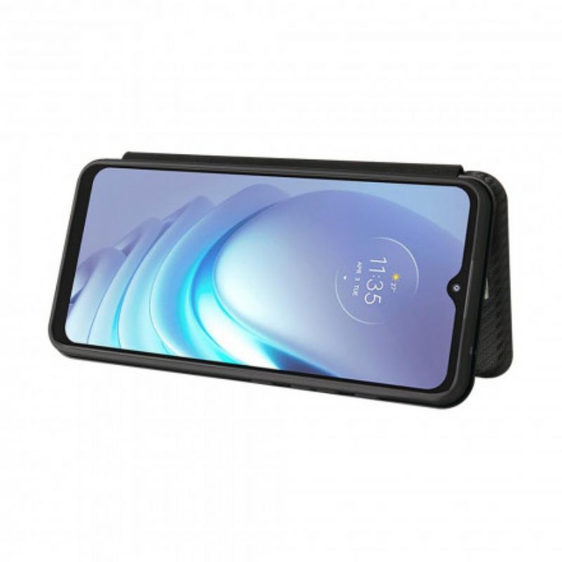 Flipové Puzdro Moto G50 Kožené Puzdro Silikónový Uhlík