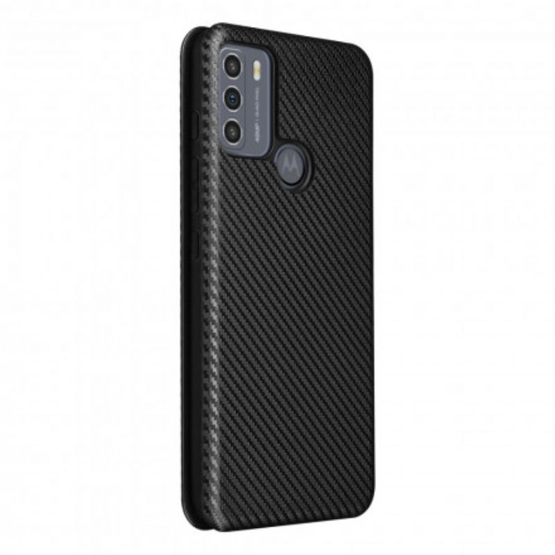 Flipové Puzdro Moto G50 Kožené Puzdro Silikónový Uhlík