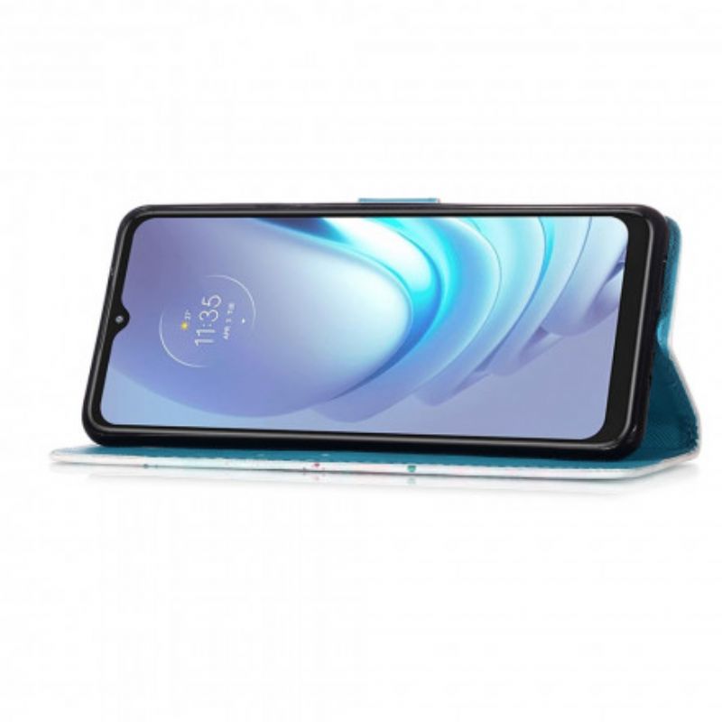 Kožené Puzdro Moto G50 Akvarelový Lapač Snov