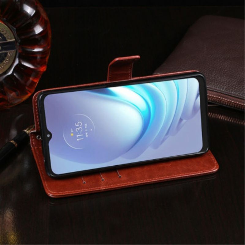 Kožené Puzdro Moto G50 Imitácia Kože Idewei
