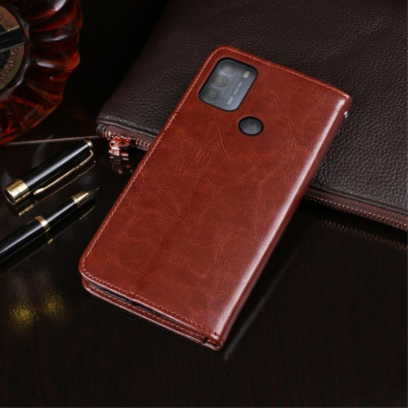 Kožené Puzdro Moto G50 Imitácia Kože Idewei