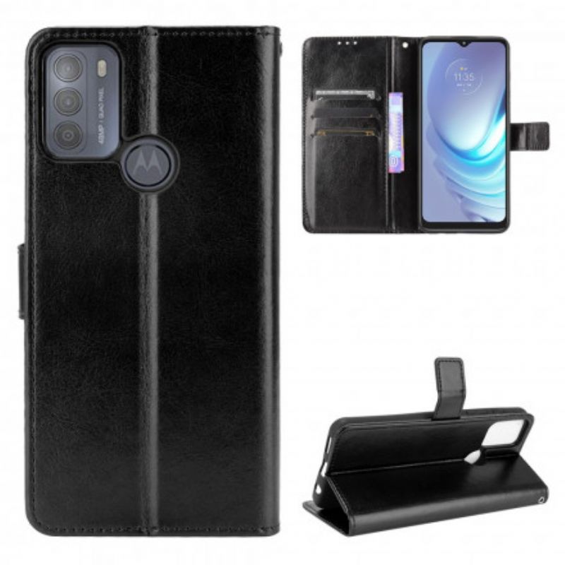 Kožené Puzdro Moto G50 Krikľavá Umelá Koža