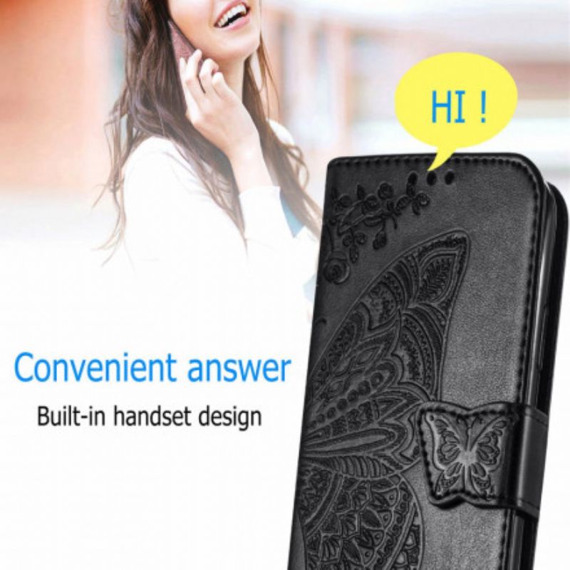 Peňaženkový Kryt Moto G50 Polovičný Motýľ