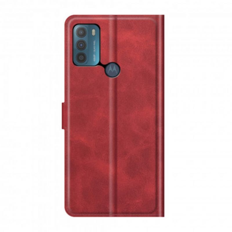 Peňaženkový Kryt Moto G50 Štýlový Kožený Dizajn