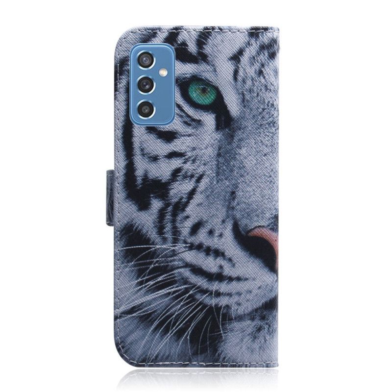 Kožené Puzdro Samsung Galaxy M52 5G Biely Tiger