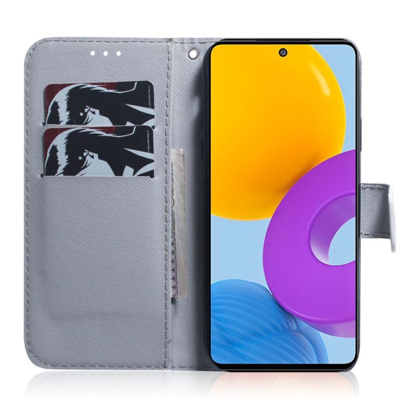Kožené Puzdro Samsung Galaxy M52 5G Biely Tiger