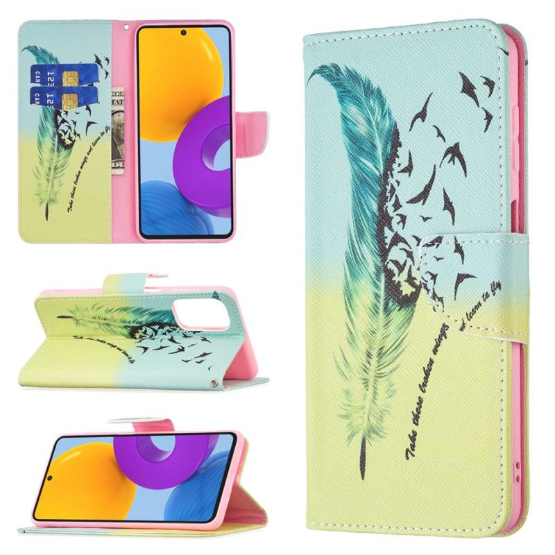 Kožené Puzdro Samsung Galaxy M52 5G Perie