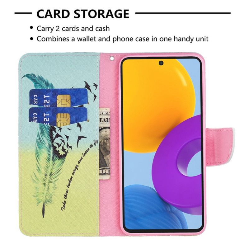 Kožené Puzdro Samsung Galaxy M52 5G Perie