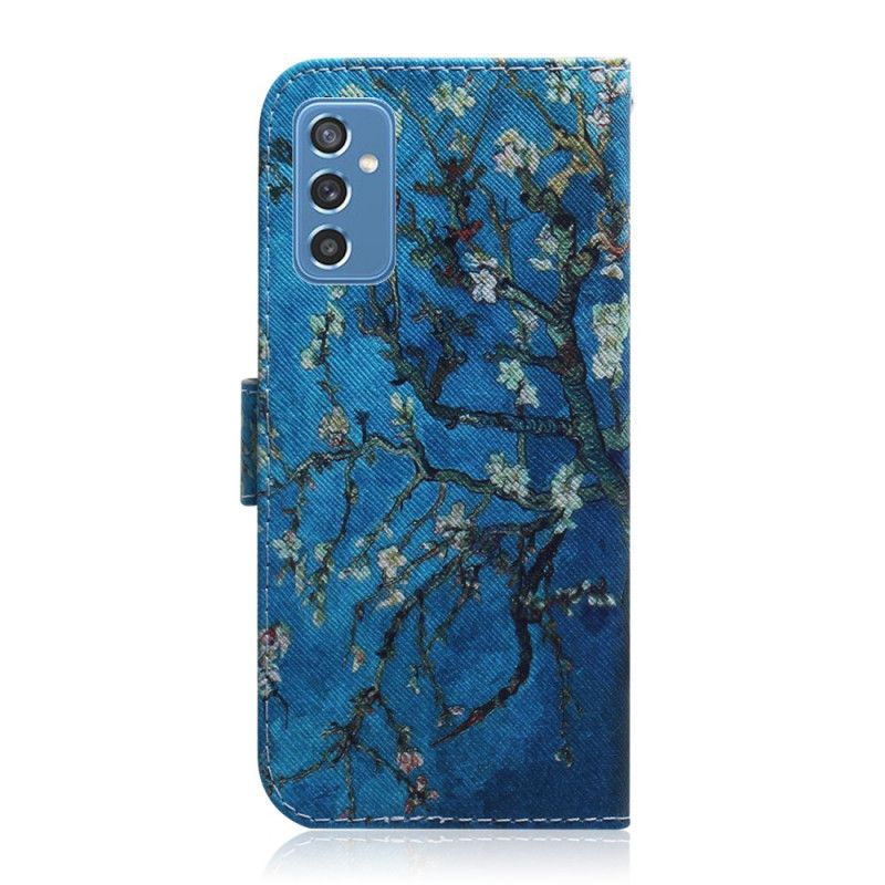 Kožené Puzdro Samsung Galaxy M52 5G Polnočná Konvalinka