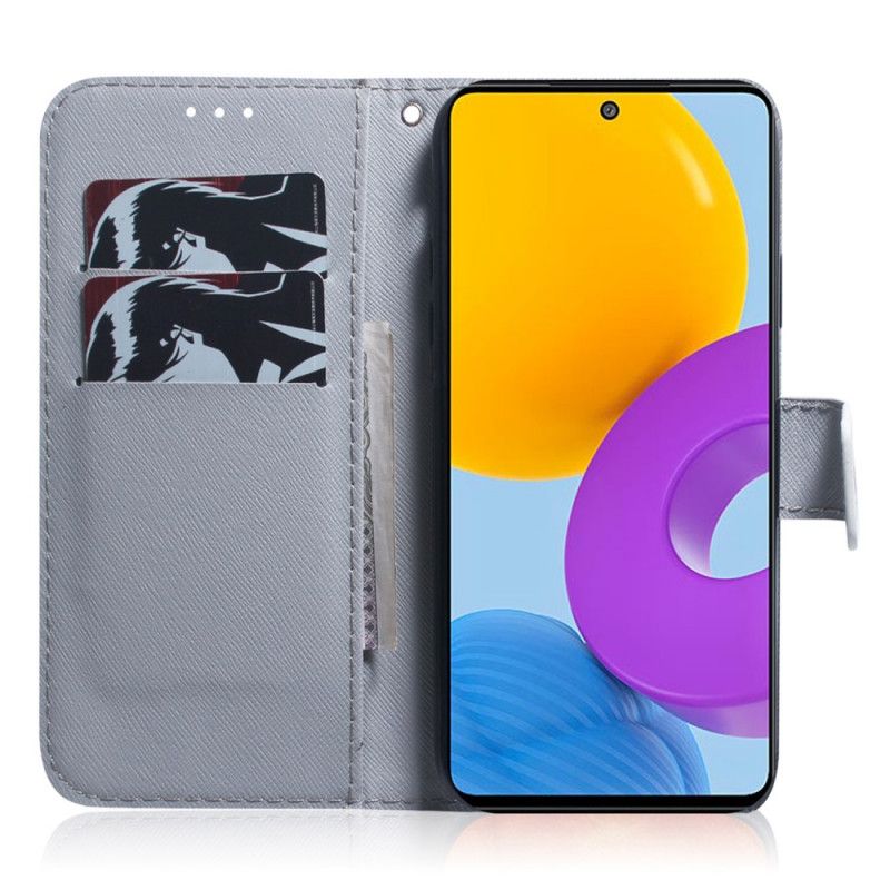 Kožené Puzdro Samsung Galaxy M52 5G Polnočná Konvalinka