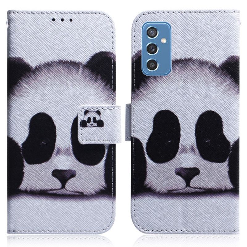 Kožené Puzdro Samsung Galaxy M52 5G Tvár Pandy