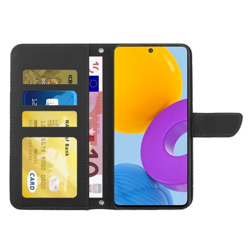 Kožené Puzdro Samsung Galaxy M52 5G Vzory Ruží