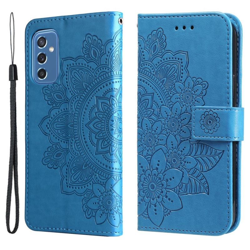 Peňaženkový Kryt Samsung Galaxy M52 5G Kvety Mandaly