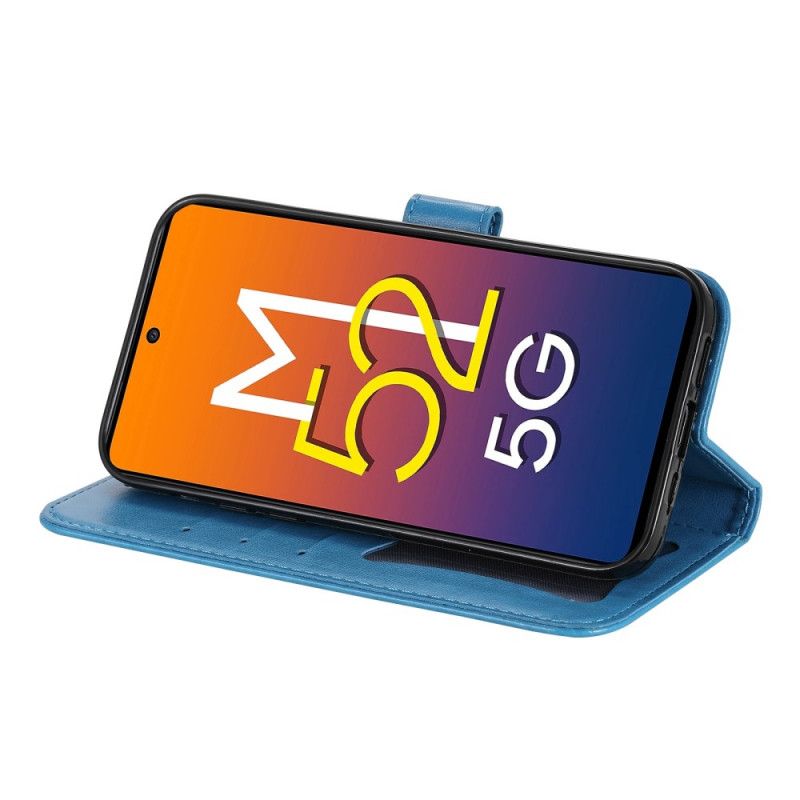 Peňaženkový Kryt Samsung Galaxy M52 5G Kvety Mandaly