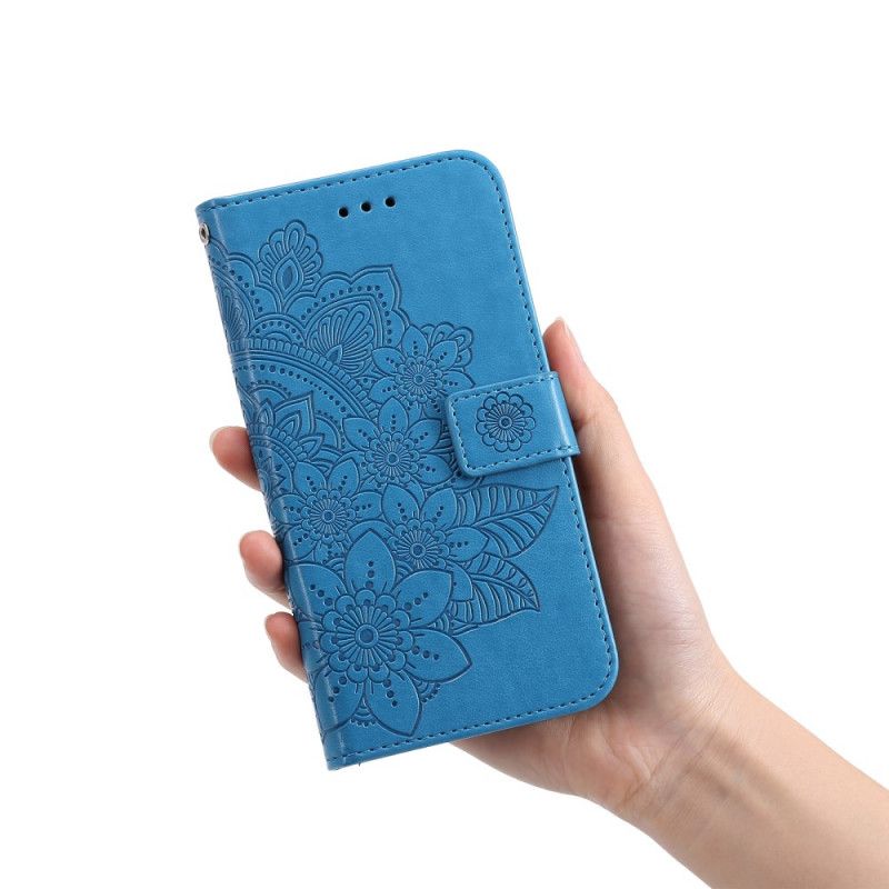Peňaženkový Kryt Samsung Galaxy M52 5G Kvety Mandaly