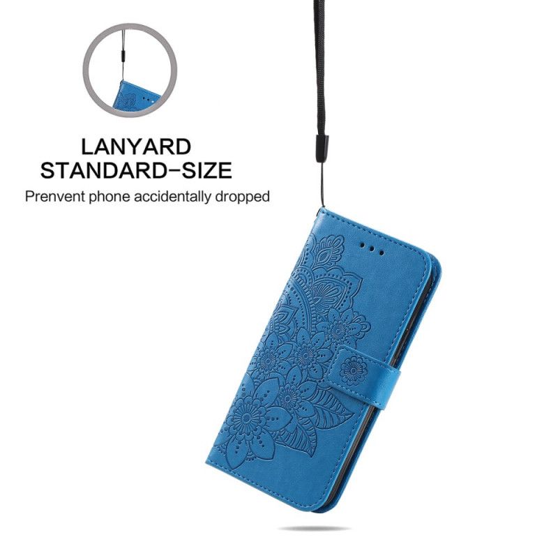 Peňaženkový Kryt Samsung Galaxy M52 5G Kvety Mandaly