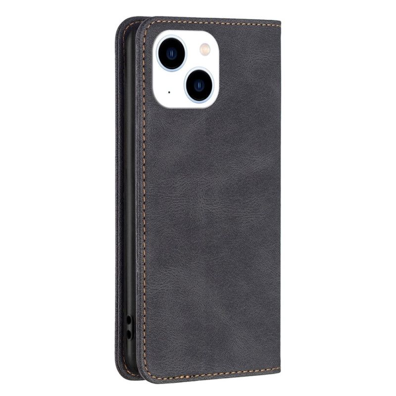 Flipové Puzdro iPhone 14 Kožené Puzdro Farba Binfen