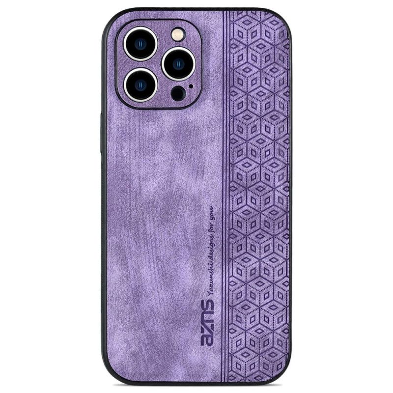 Kryt iPhone 14 Kožený Efekt Azns