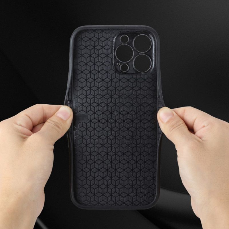 Kryt iPhone 14 Kožený Efekt Azns