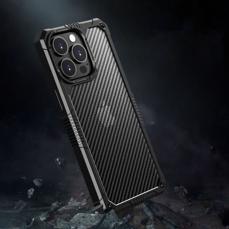 Kryt iPhone 14 Priesvitné Uhlíkové Vlákno