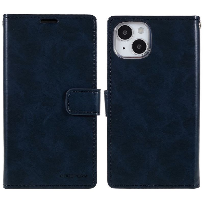 Peňaženkový Kryt iPhone 14 Blue Moon Merkúr Goospery