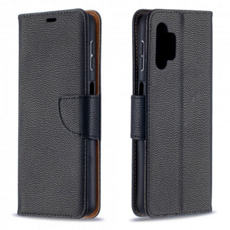 Kožené Puzdro Samsung Galaxy A32 5G Flipové Puzdro Liči Rabat Oblique