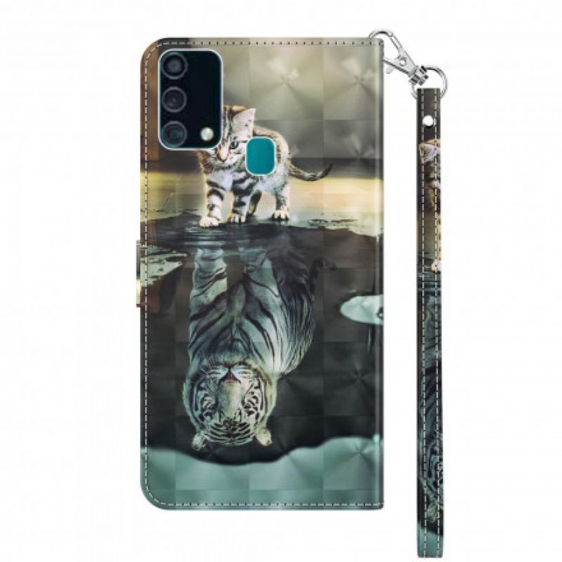 Kožené Puzdro Samsung Galaxy A32 5G Svetelný Bod Ernest The Tiger