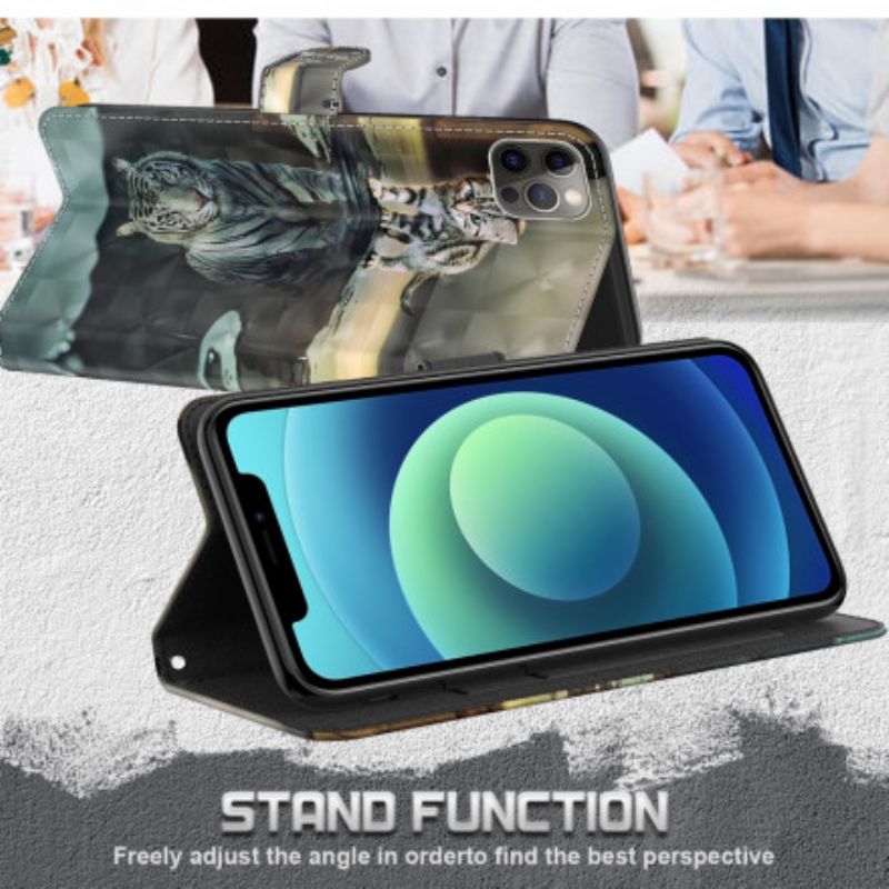Kožené Puzdro Samsung Galaxy A32 5G Svetelný Bod Ernest The Tiger