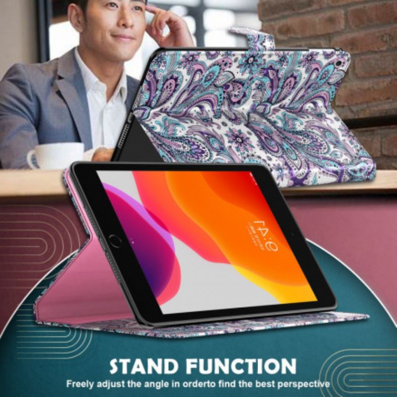 Kožené Puzdro Samsung Galaxy Tab S8 / Tab S7 Paisley Vzor Z Umelej Kože