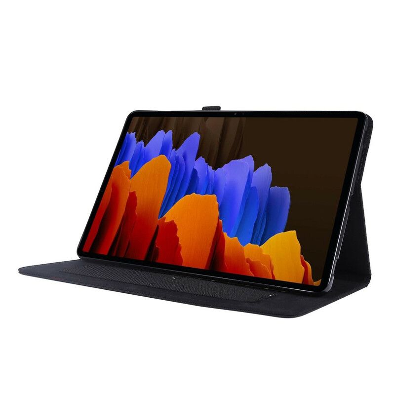 Peňaženkové Kožené Puzdro Samsung Galaxy Tab S8 / Tab S7 Prémiová Tkanina