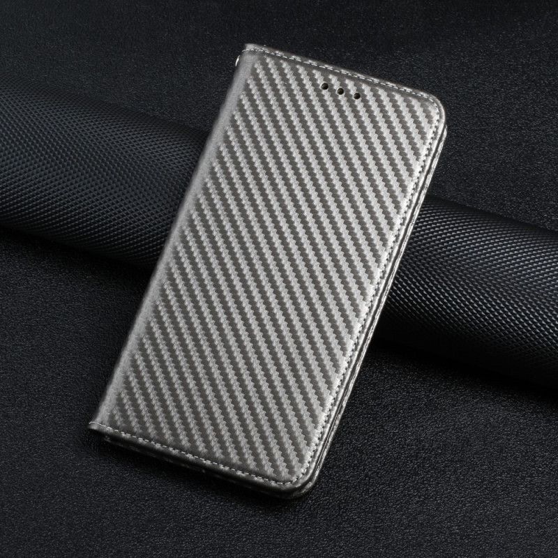 Flipové Puzdro Samsung Galaxy M12 / A12 Kožené Puzdro Remienok Z Uhlíkových Vlákien