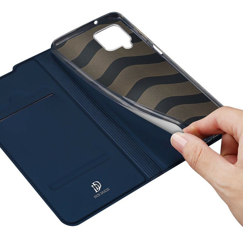 Flipové Puzdro Samsung Galaxy M12 / A12 Kožené Puzdro Skin Pro Dux Ducis