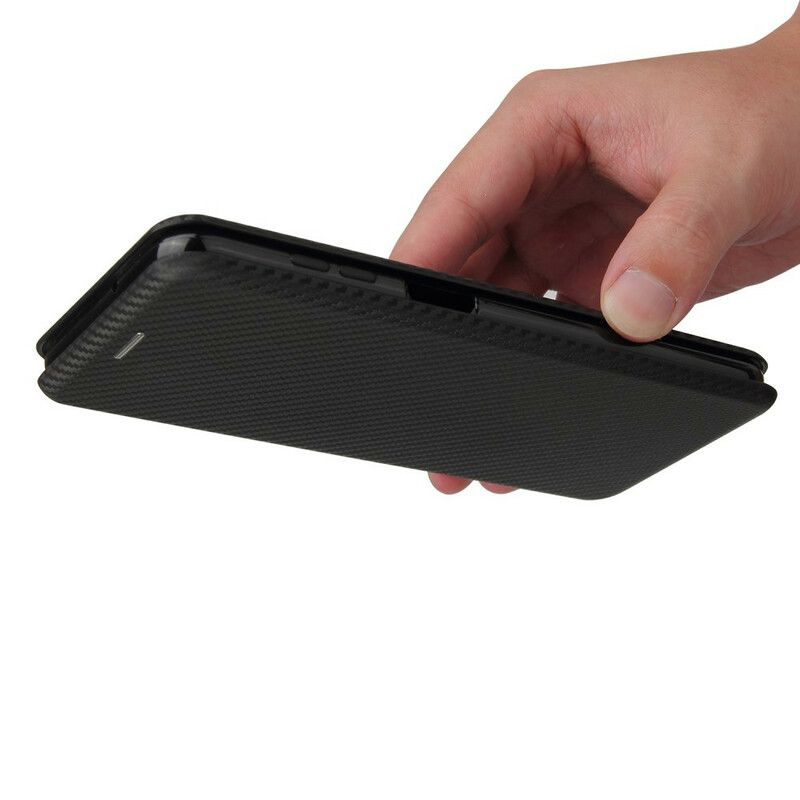 Flipové Puzdro Samsung Galaxy M12 / A12 Kožené Puzdro /uhlíkové Vlákno