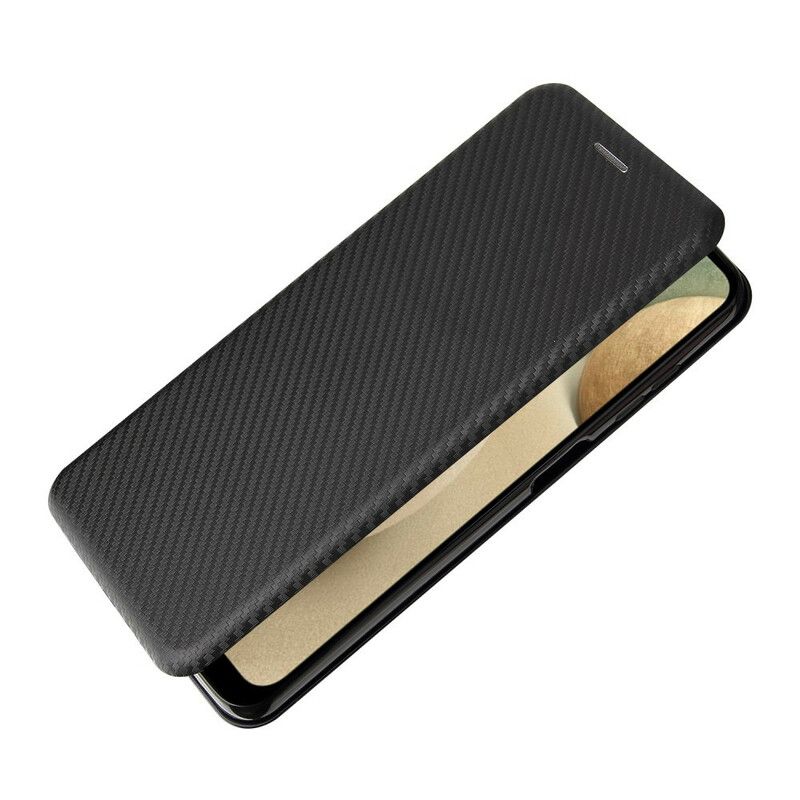 Flipové Puzdro Samsung Galaxy M12 / A12 Kožené Puzdro /uhlíkové Vlákno