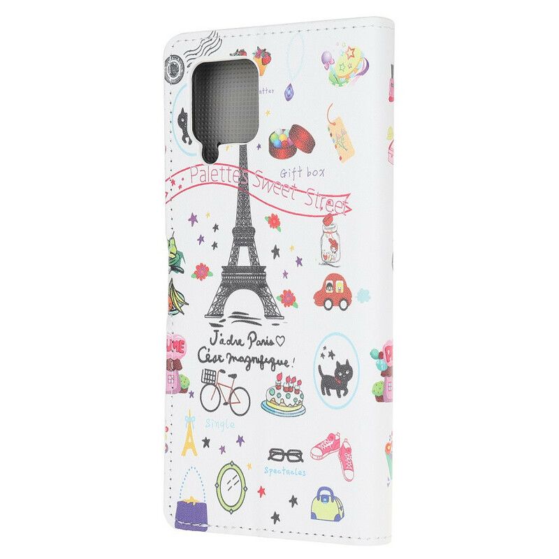 Kožené Puzdro Samsung Galaxy M12 / A12 Milujem Paríž