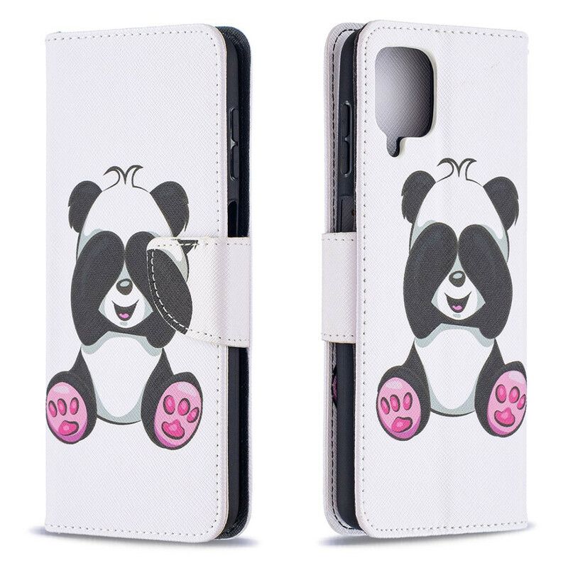 Kožené Puzdro Samsung Galaxy M12 / A12 Panda Zábava