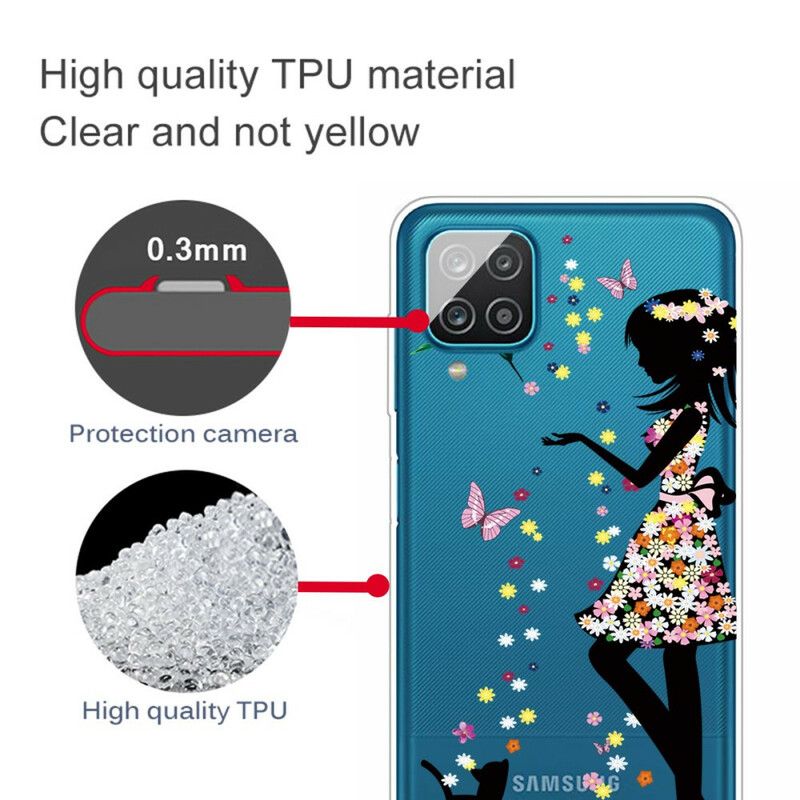 Kryt Samsung Galaxy M12 / A12 Krásna Kvetinová Hlava