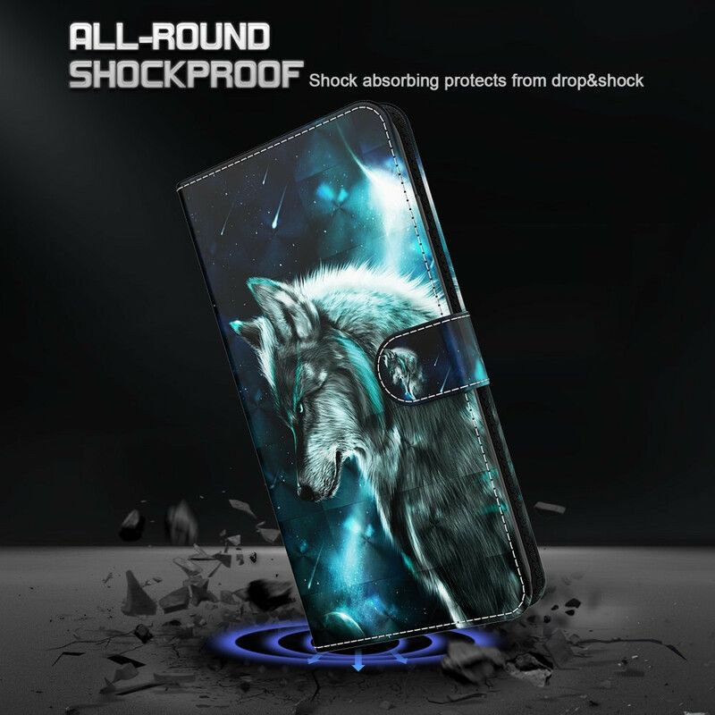 Peňaženkový Kryt Samsung Galaxy M12 / A12 Majestátny Vlk