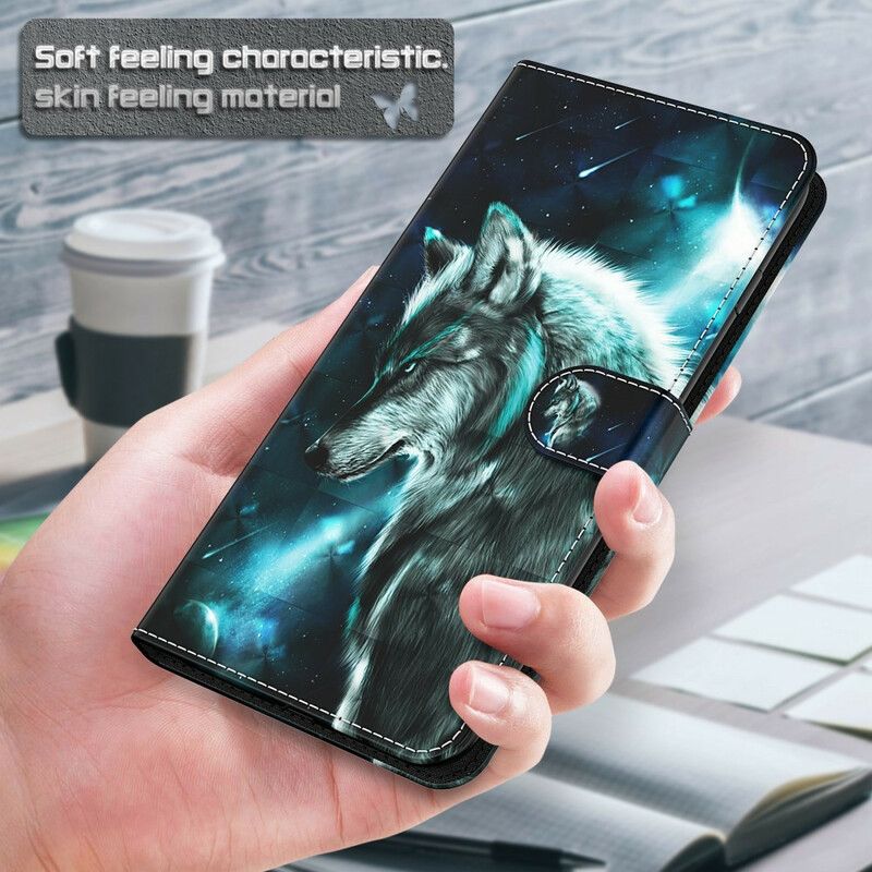 Peňaženkový Kryt Samsung Galaxy M12 / A12 Majestátny Vlk