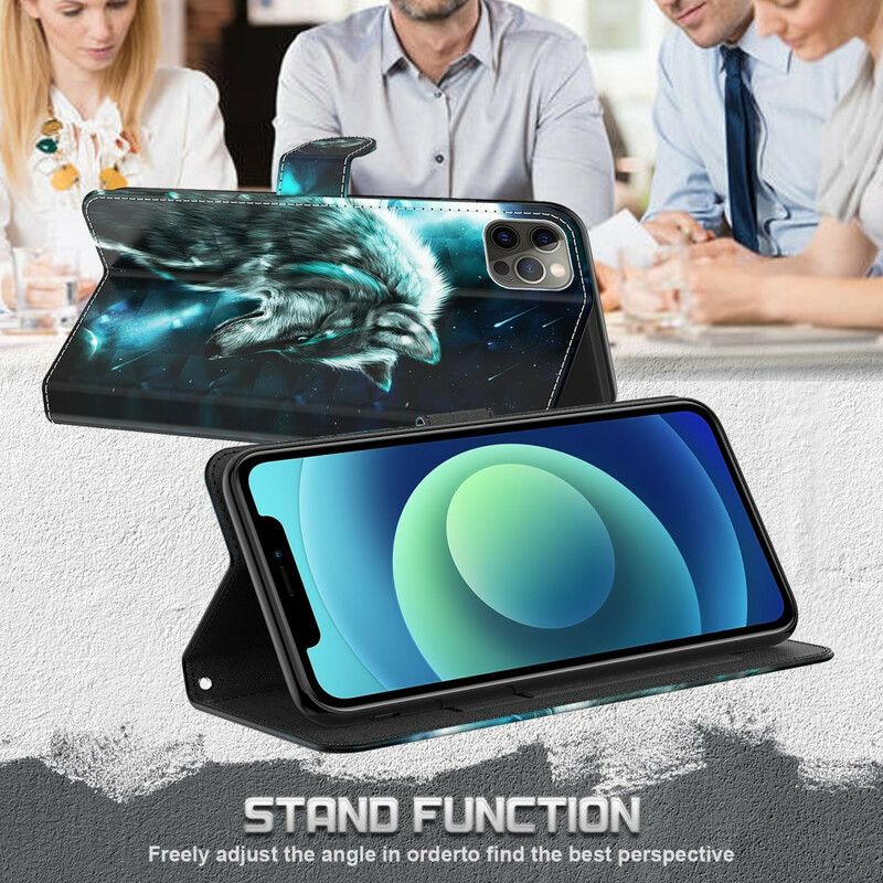 Peňaženkový Kryt Samsung Galaxy M12 / A12 Majestátny Vlk