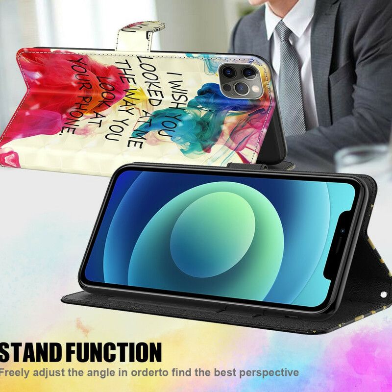 Peňaženkový Kryt Samsung Galaxy M12 / A12 Svetelný Bod. Ktorý Si Želám S Lanyardom