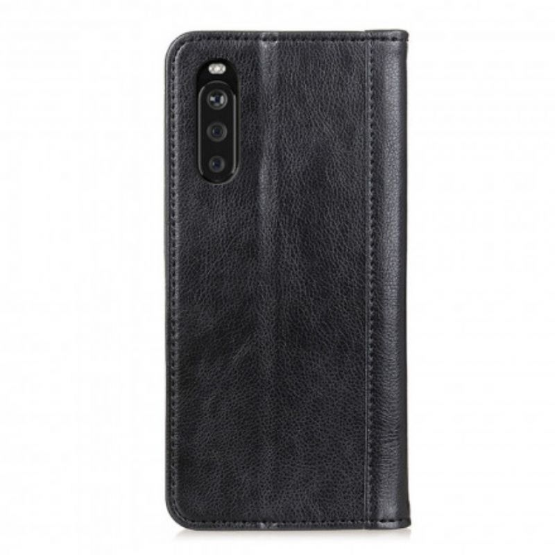 Flipové Puzdro Sony Xperia 5 III Kožené Puzdro Koža Elegance Split Litchi