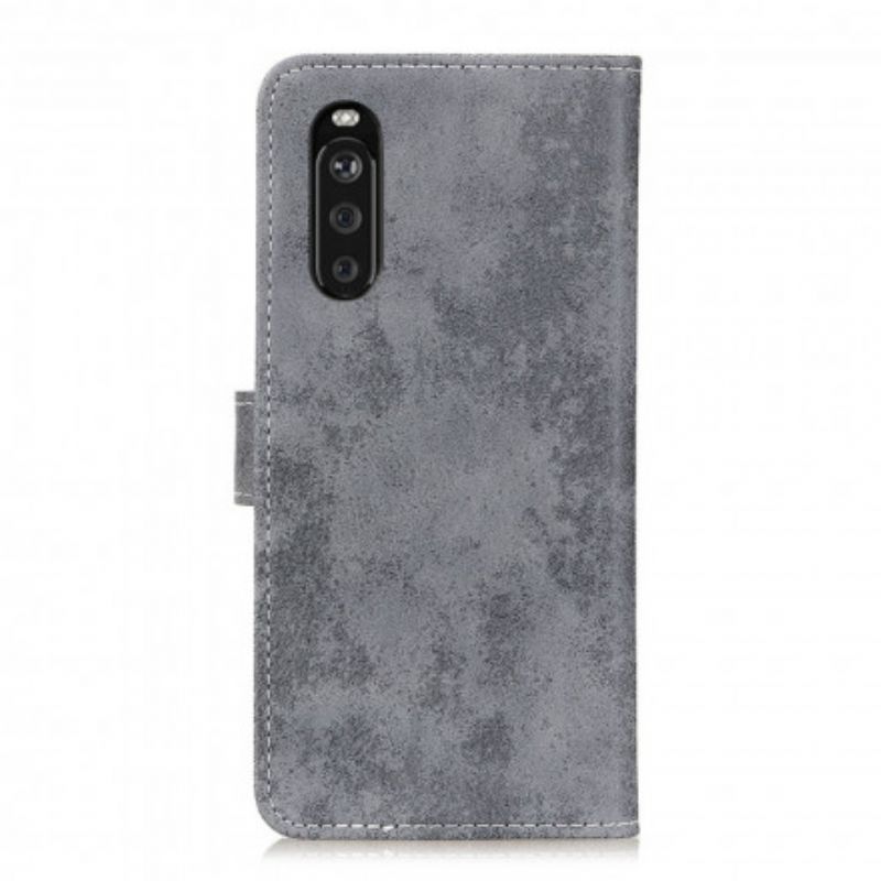 Kožené Puzdro Sony Xperia 5 III Vintage Kožený Efekt