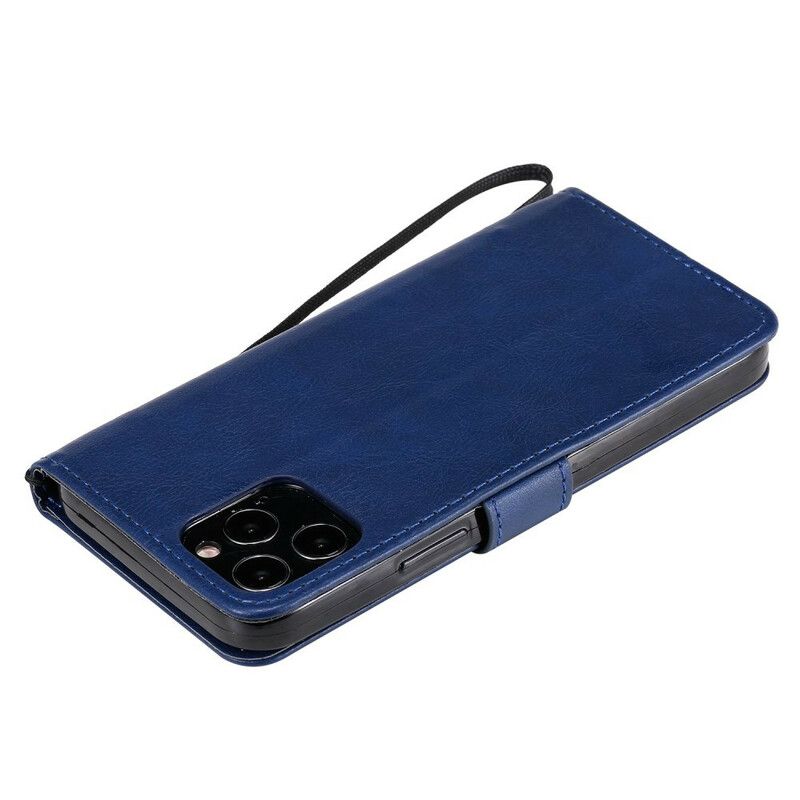 Flipové Puzdro iPhone 12 / 12 Pro Jednofarebný Remienok Série