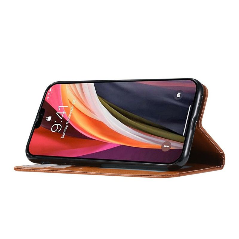 Flipové Puzdro iPhone 12 / 12 Pro Kožené Puzdro Držiak Kariet Z Umelej Kože